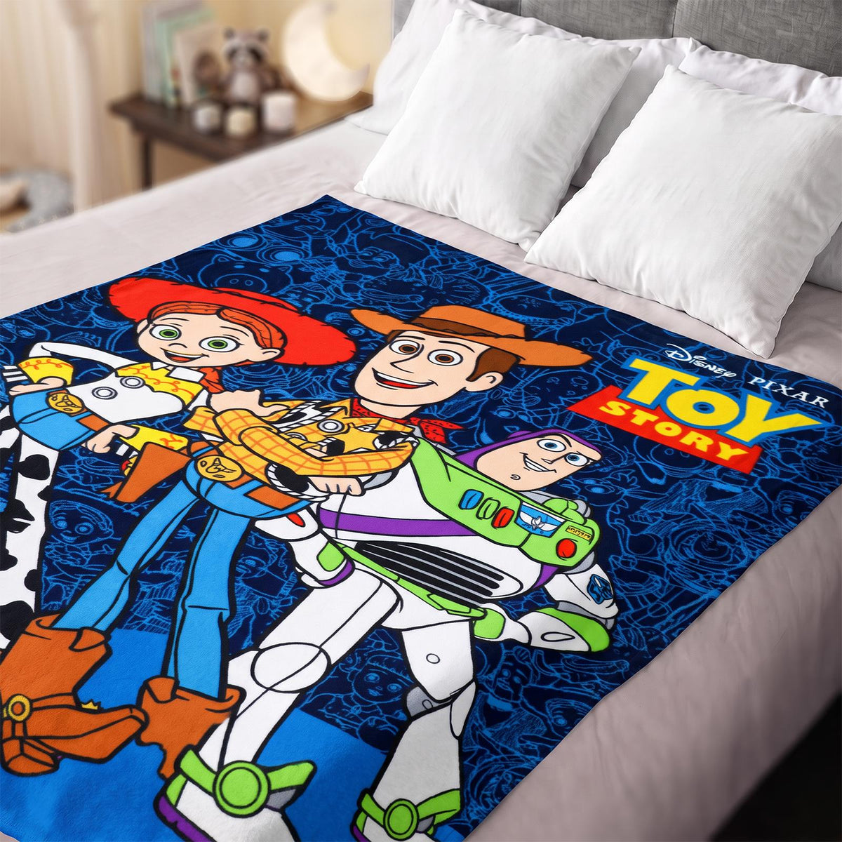 Disney Toy Story Jessie, Woody & Buzz Fleece Blanket