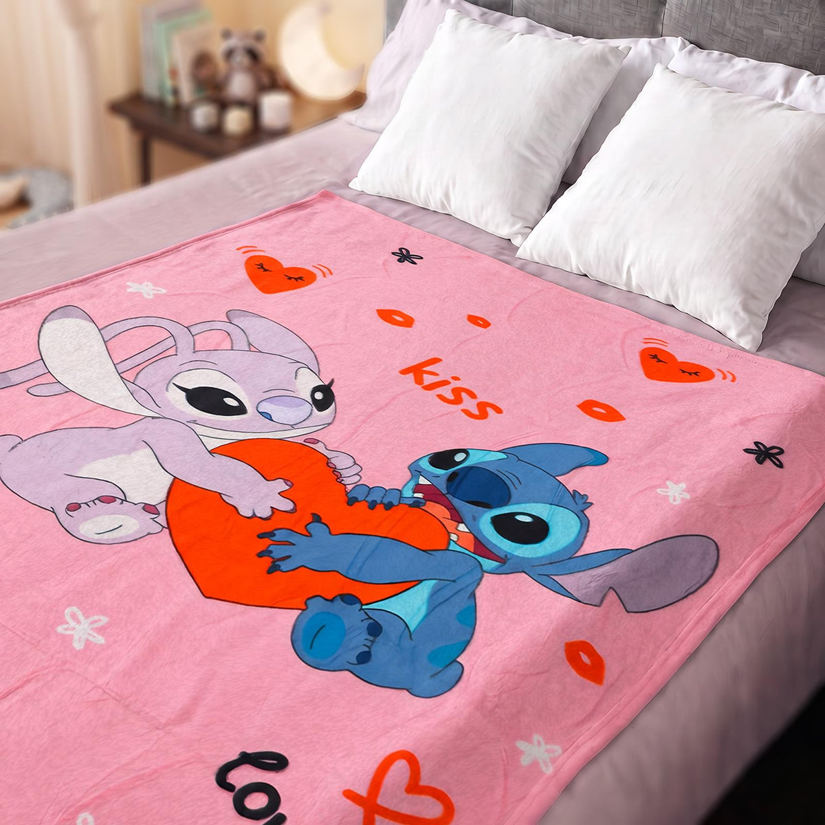 Disney Stitch Stitch & Angel Fleece Blanket
