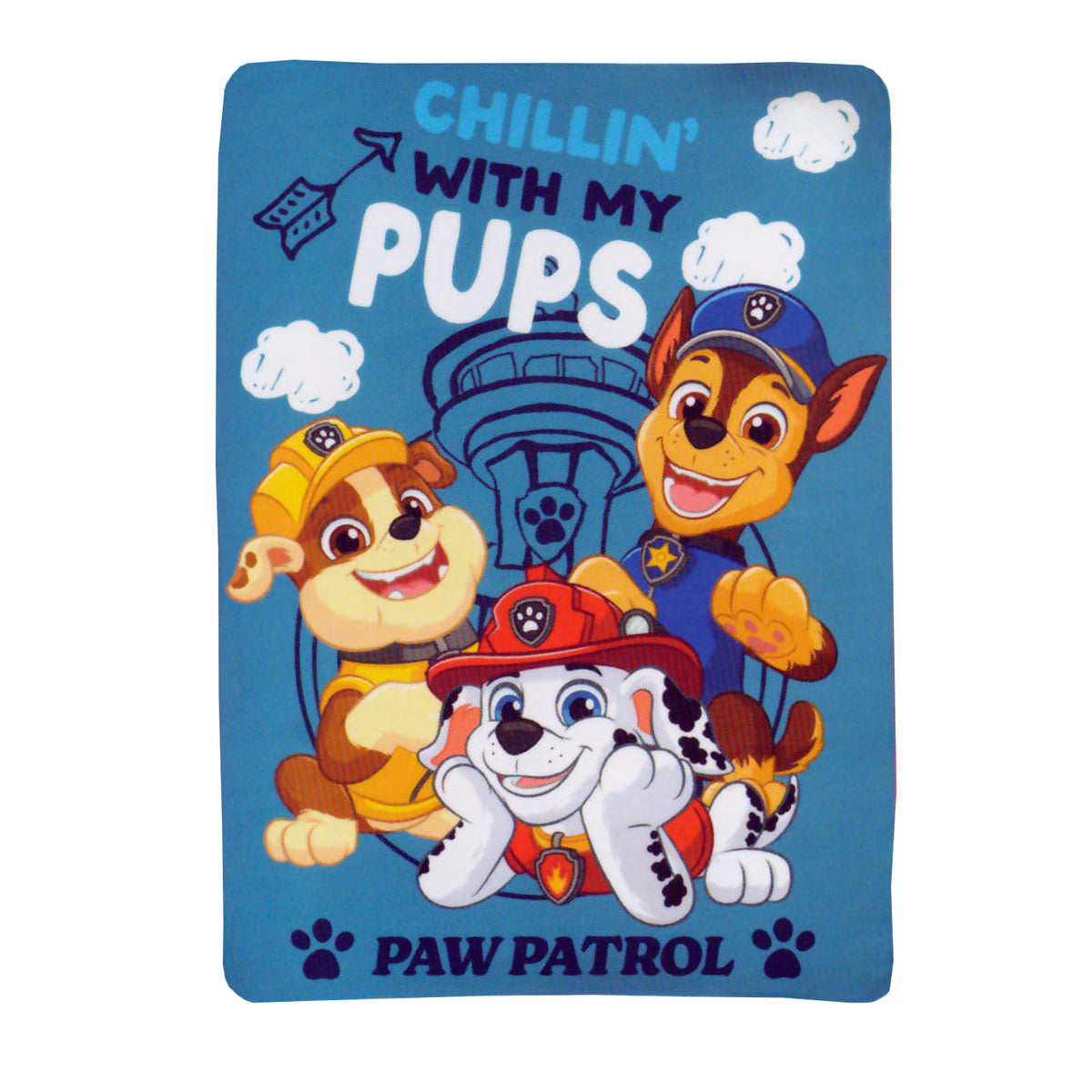 Paw Patrol "Chillin' With My Pups" Fleece Blanket