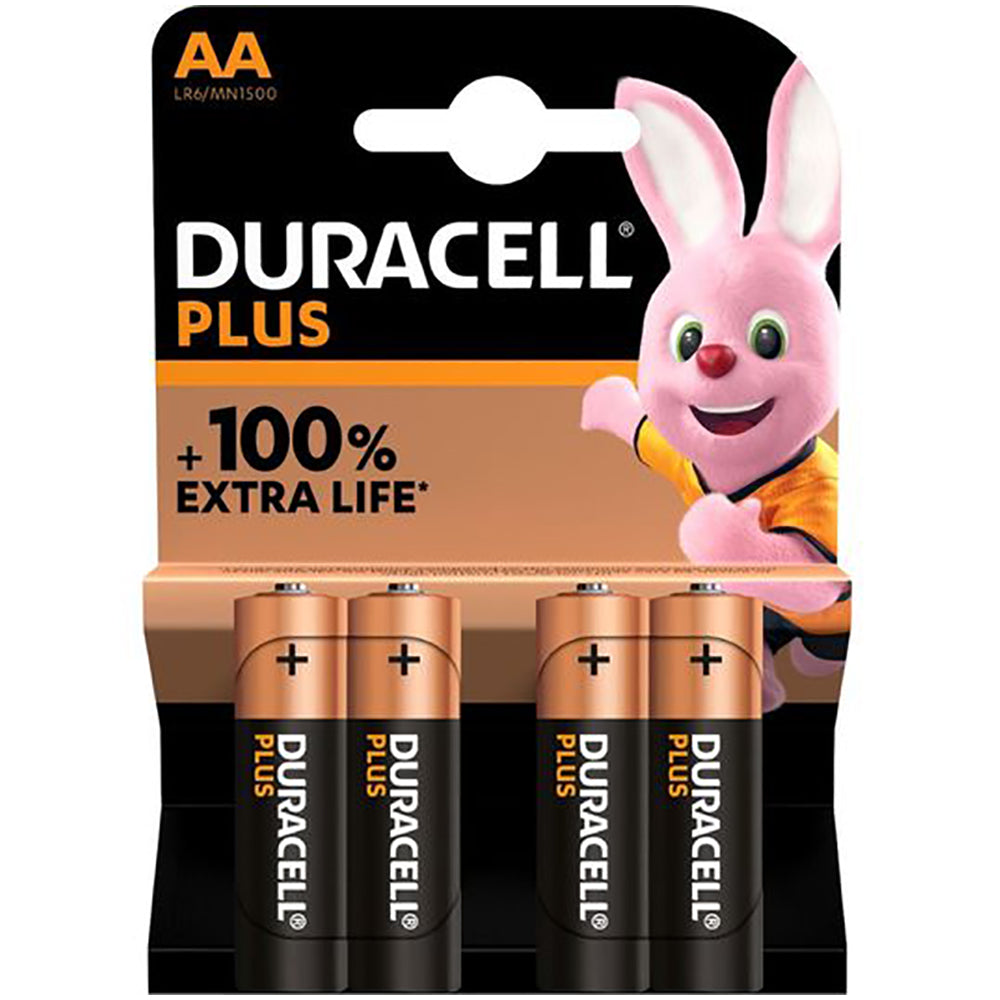 Duracell Plus Alkaline Power 4 x AA Size Battery 1.5V