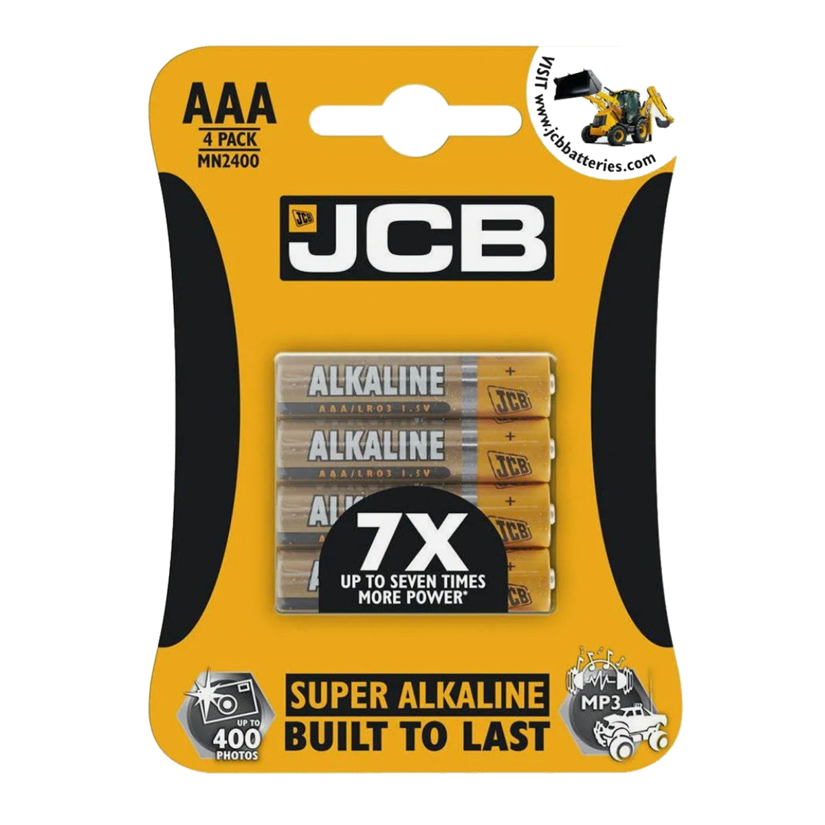 JCB Super Alkaline Power 4 Pack AAA Size Battery 1.5V