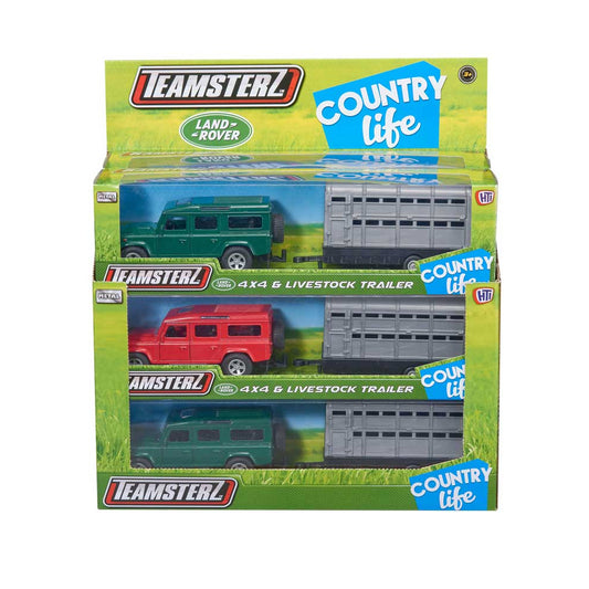 Teamsterz Land Rover 4x4 & Livestock Trailer Die-Cast - Assorted Design