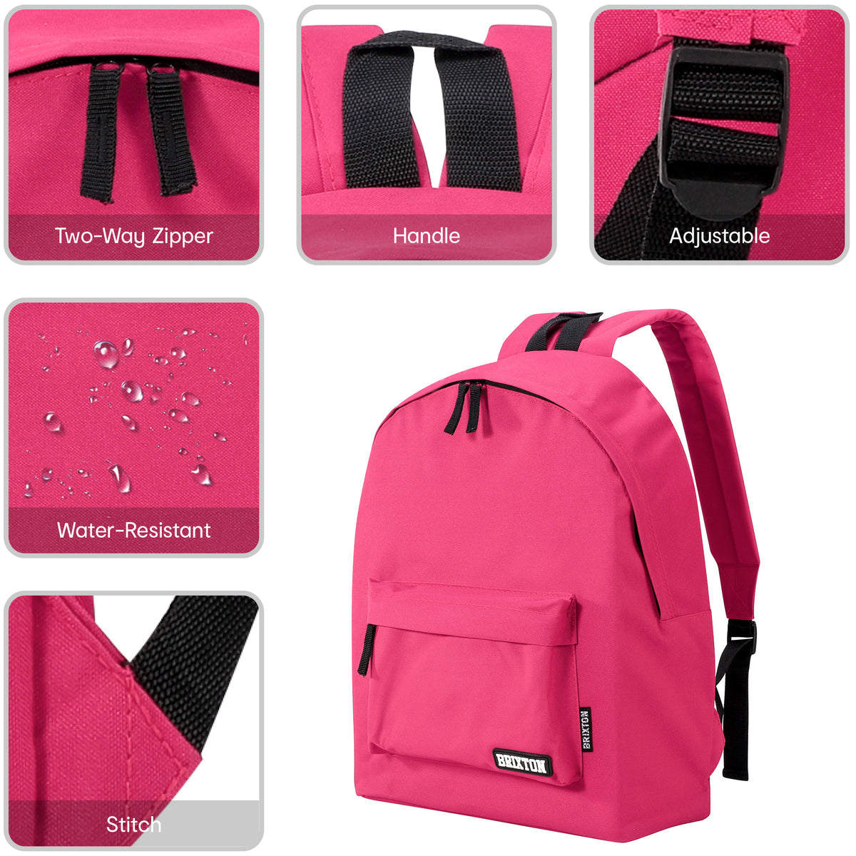Brixton Large Backpack Bag Pink