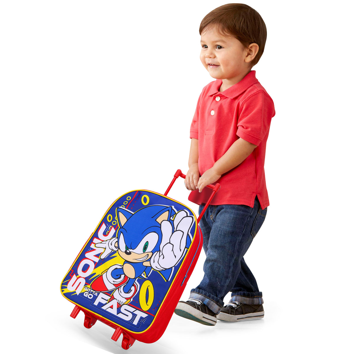 Sonic The Hedgehog "Gotta Go Fast" Travel Trolley Cabin Bag