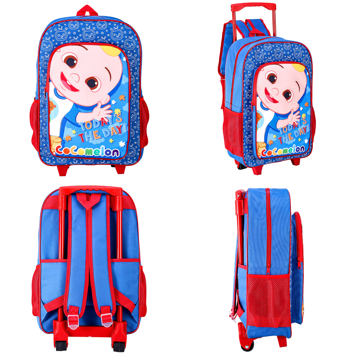 Cocomelon Kids Travel Cabin Trolley Backpack Bag