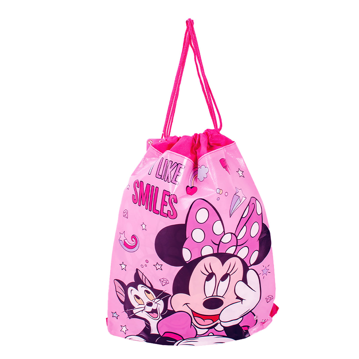 Minnie Mouse "I Like Smiles" Drawstring Gym Bag
