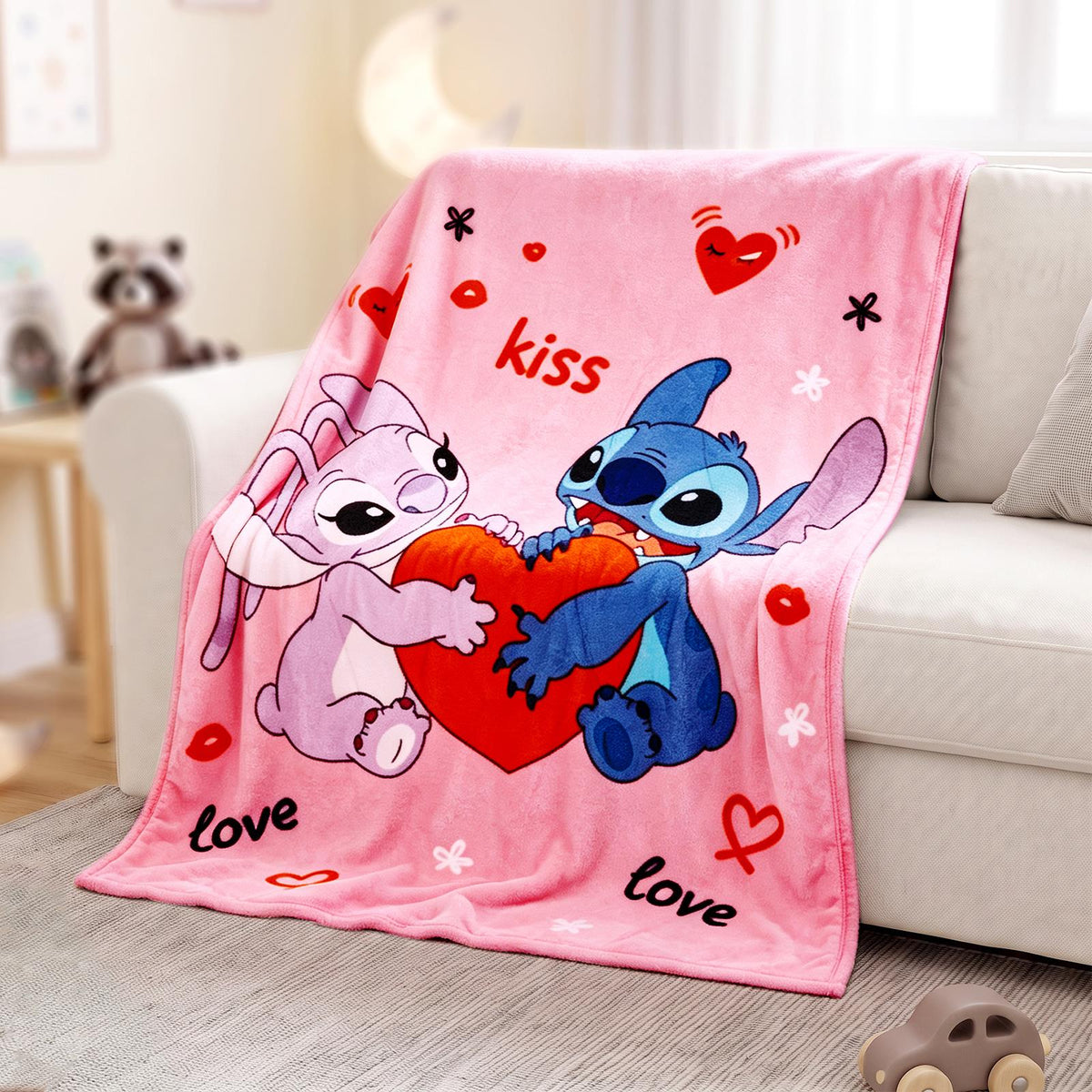 Disney Stitch Stitch & Angel Fleece Blanket