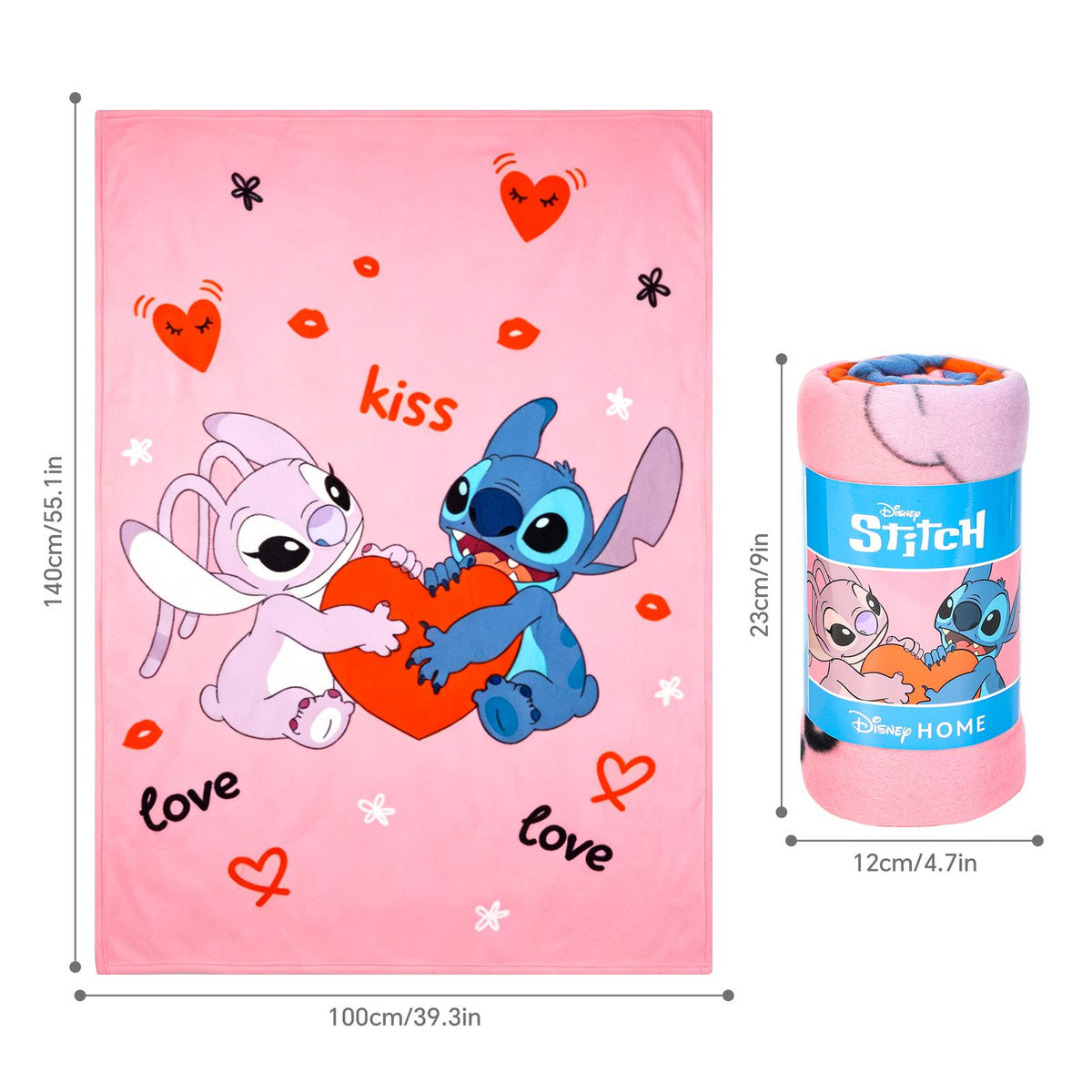 Disney Stitch Stitch & Angel Fleece Blanket