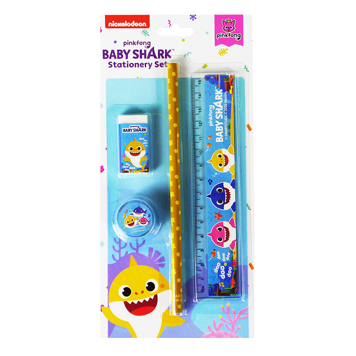 Baby Shark 4 Piece Stationery Set
