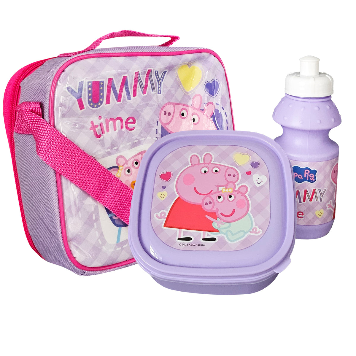 Peppa Pig & Evie Pig 3 Piece Insulated Lunch Bag Set