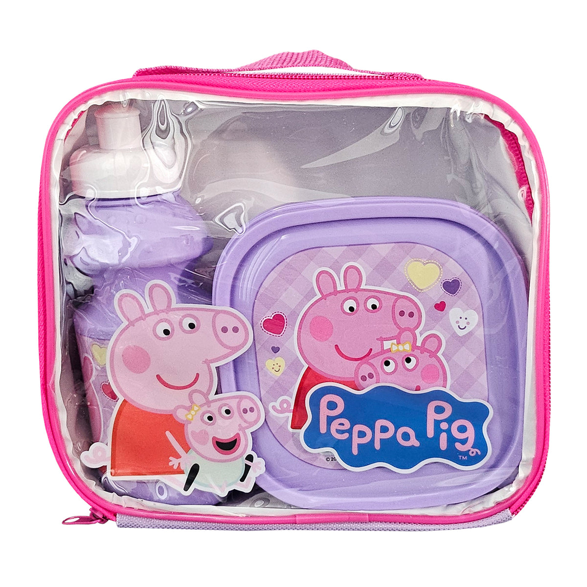 Peppa Pig & Evie Pig 3 Piece Insulated Lunch Bag Set