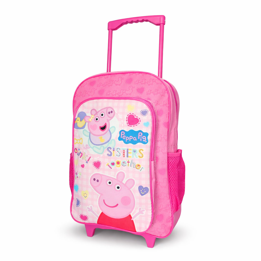 Peppa & Evie Pig Kids Travel Cabin Trolley Backpack Bag