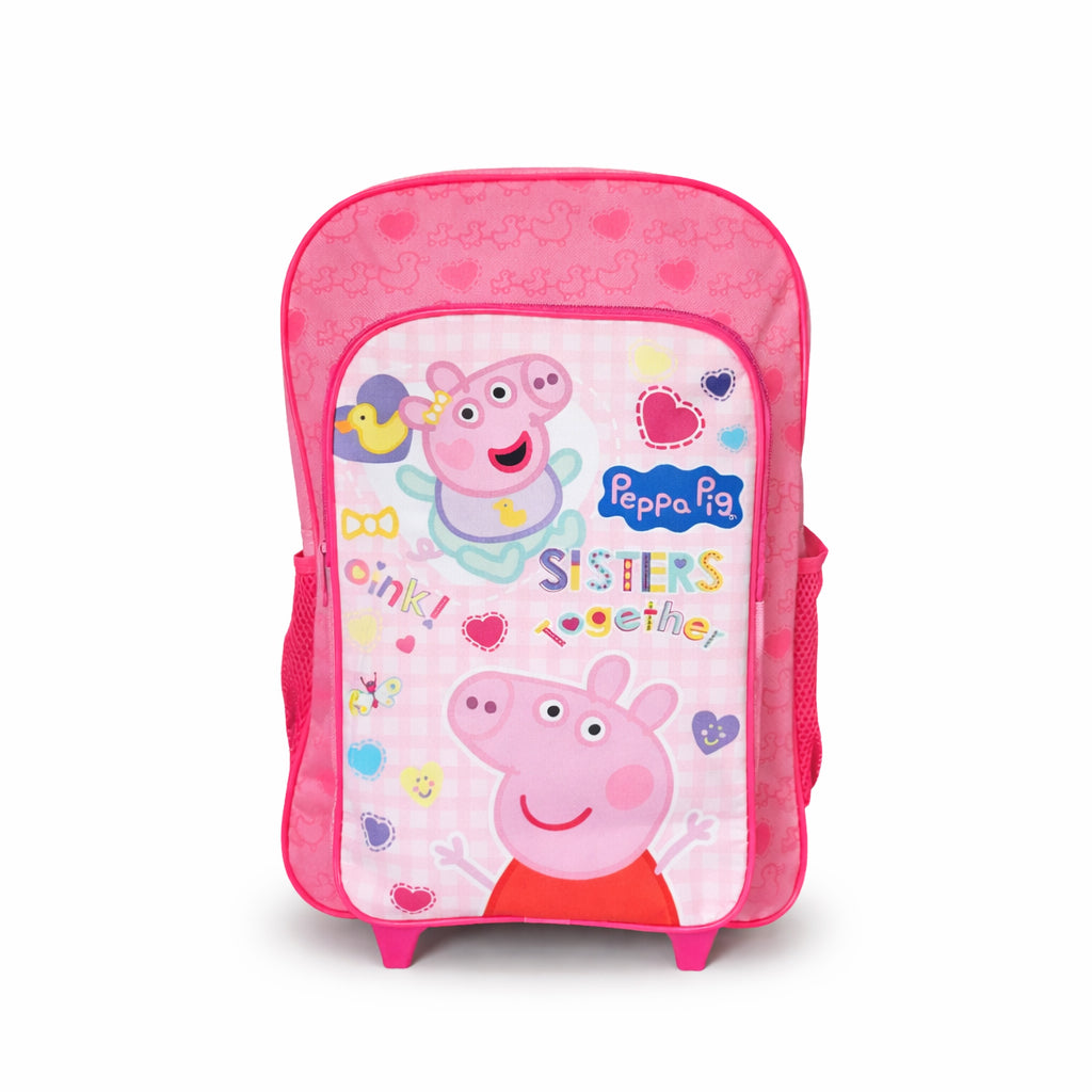 Peppa & Evie Pig Kids Travel Cabin Trolley Backpack Bag