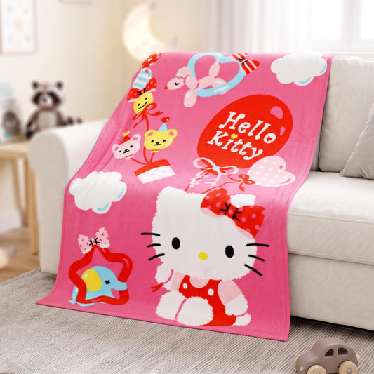 Hello Kitty Balloon Party Fleece Blanket