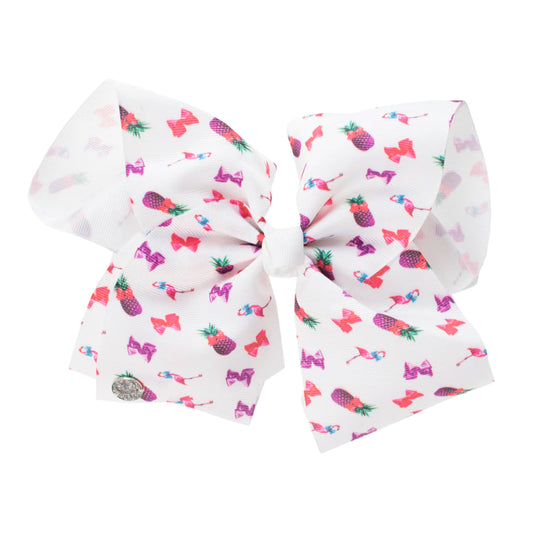 JoJo Siwa White Tropical Hair Bow