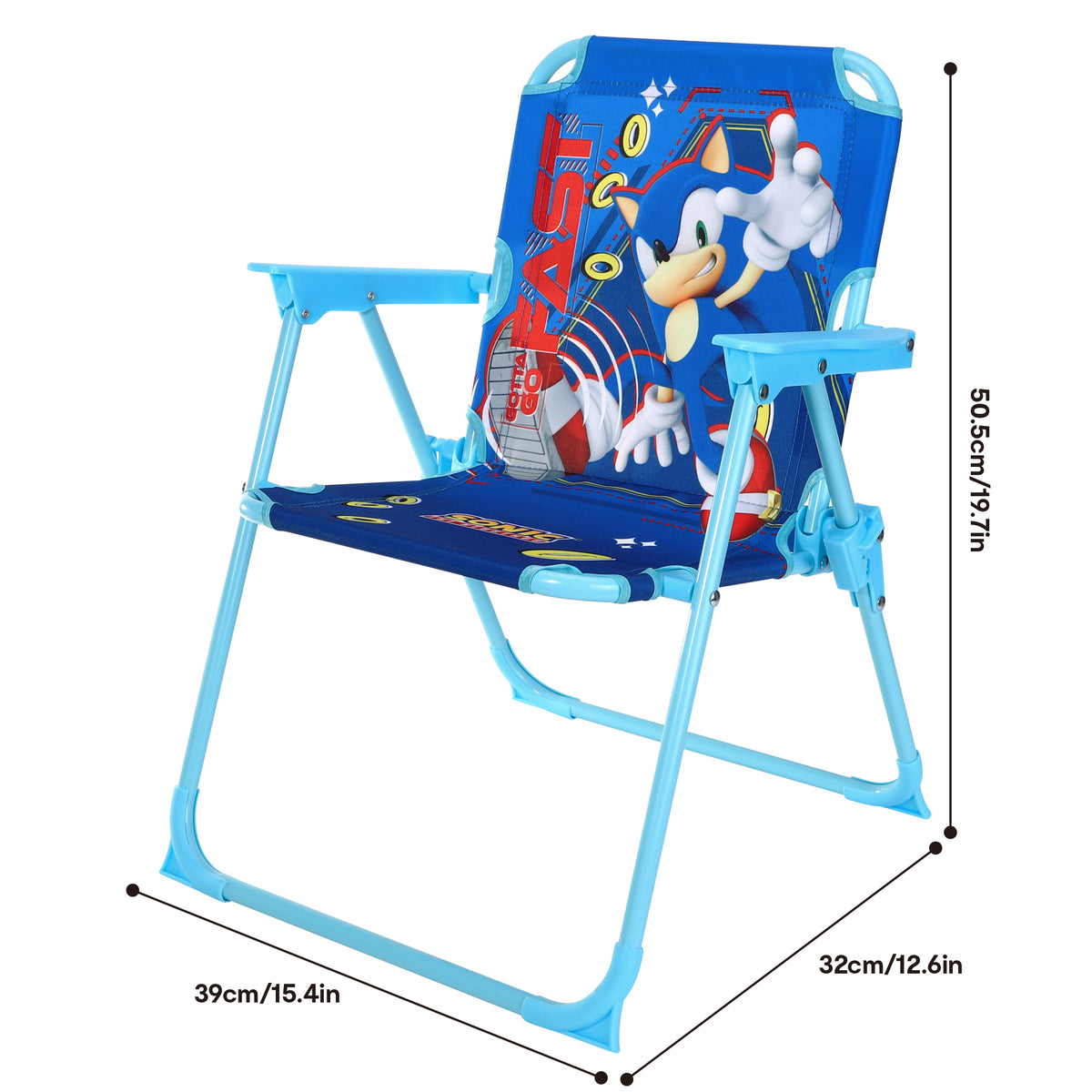 Sonic The Hedgehog Children's Folding Metal Deck Chair