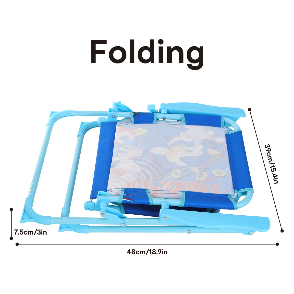Sonic The Hedgehog Children's Folding Metal Deck Chair