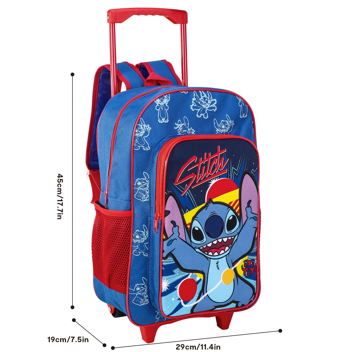 Stitch Kids Travel Cabin Trolley Backpack Bag