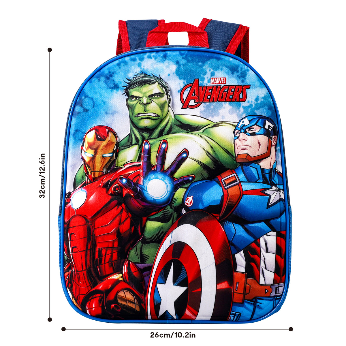 Marvel Avengers "Captain America, Hulk & Iron Man" 3D Eva Backpack