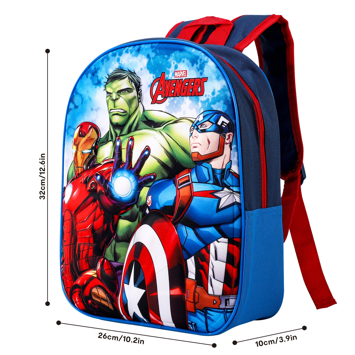 Marvel Avengers "Captain America, Hulk & Iron Man" 3D Eva Backpack