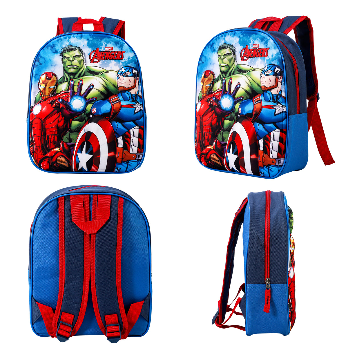 Marvel Avengers "Captain America, Hulk & Iron Man" 3D Eva Backpack