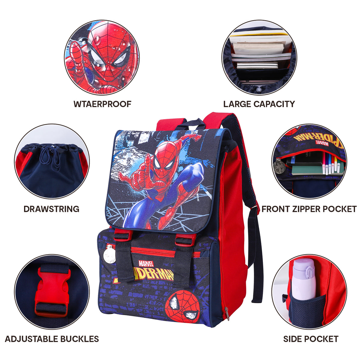 Spider-Man Extensible School Bag Backpack