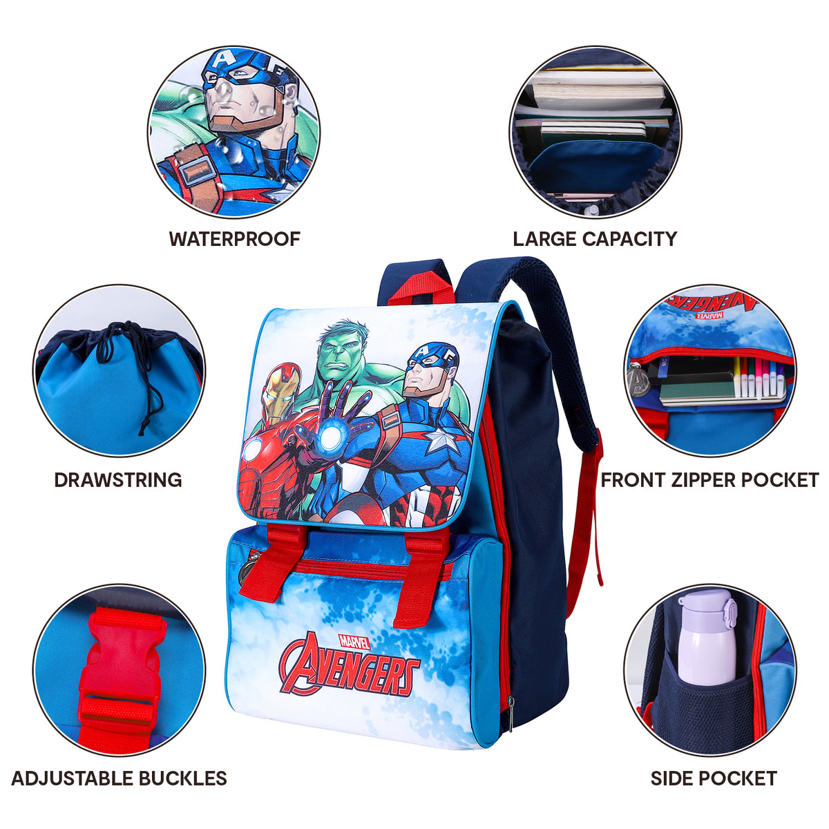 Marvel Avengers Extensible School Bag Backpack