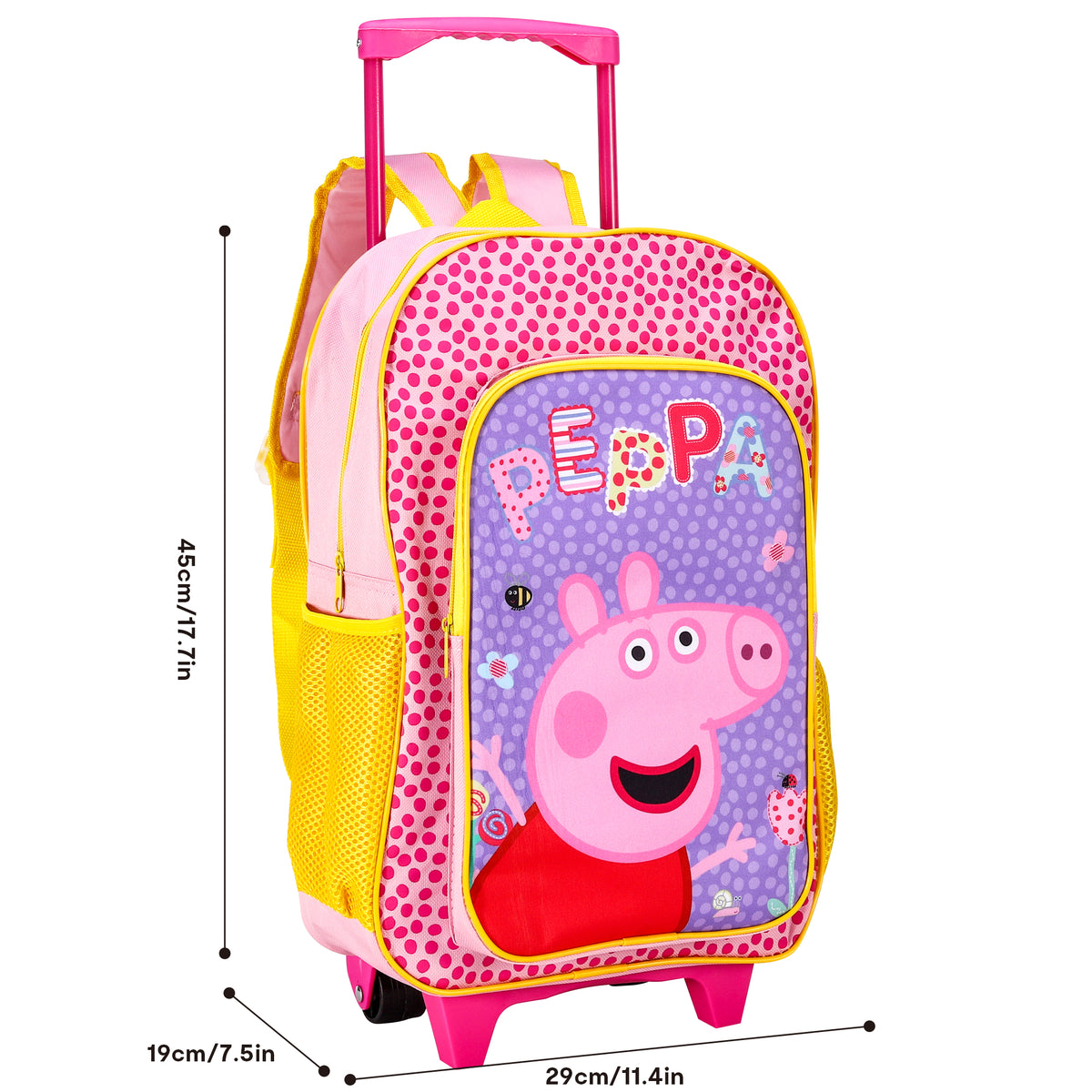 Peppa Pig Kids Travel Cabin Trolley Backpack Bag