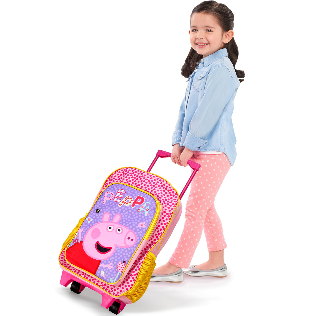 Peppa Pig Kids Travel Cabin Trolley Backpack Bag