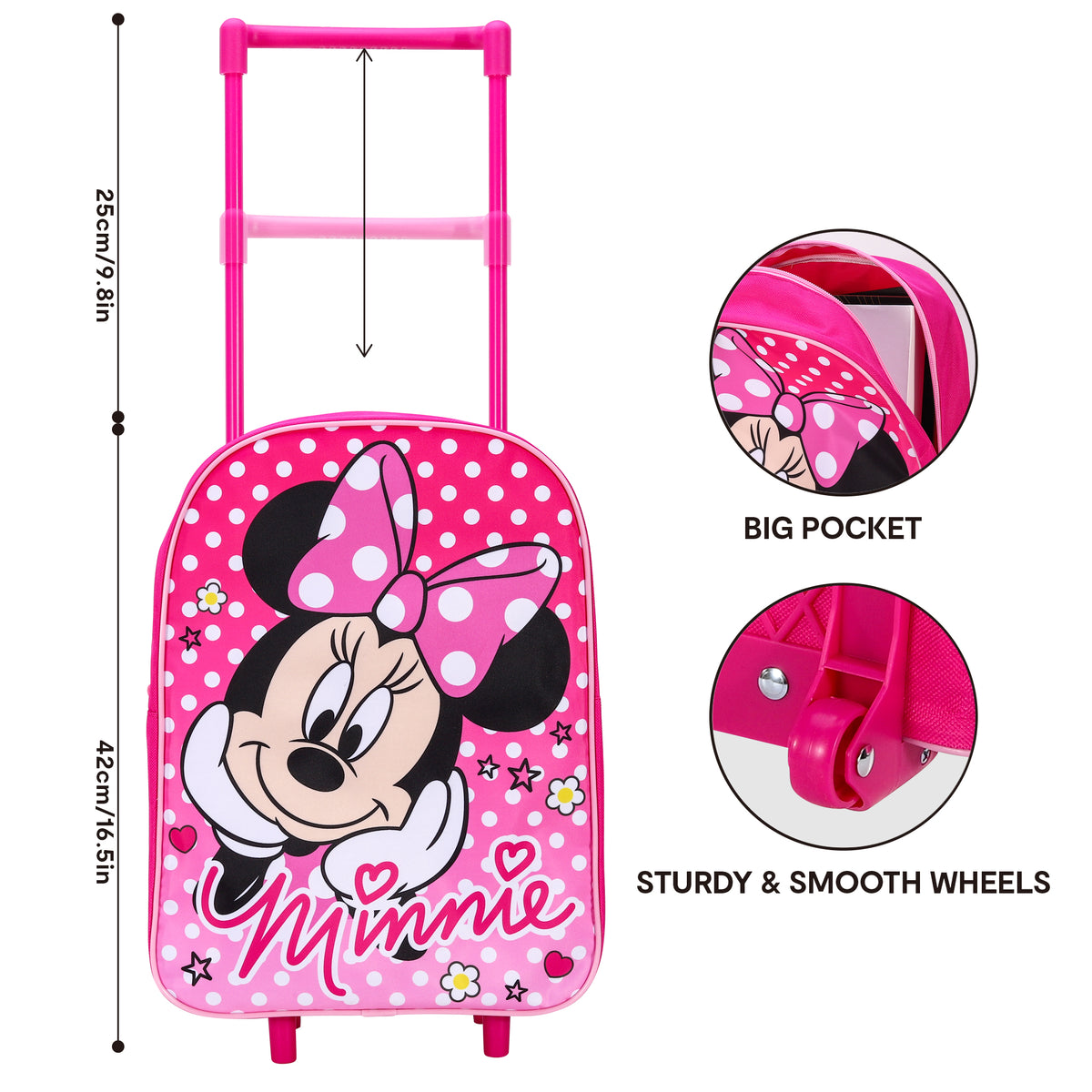 Minnie Mouse Travel Trolley Cabin Bag