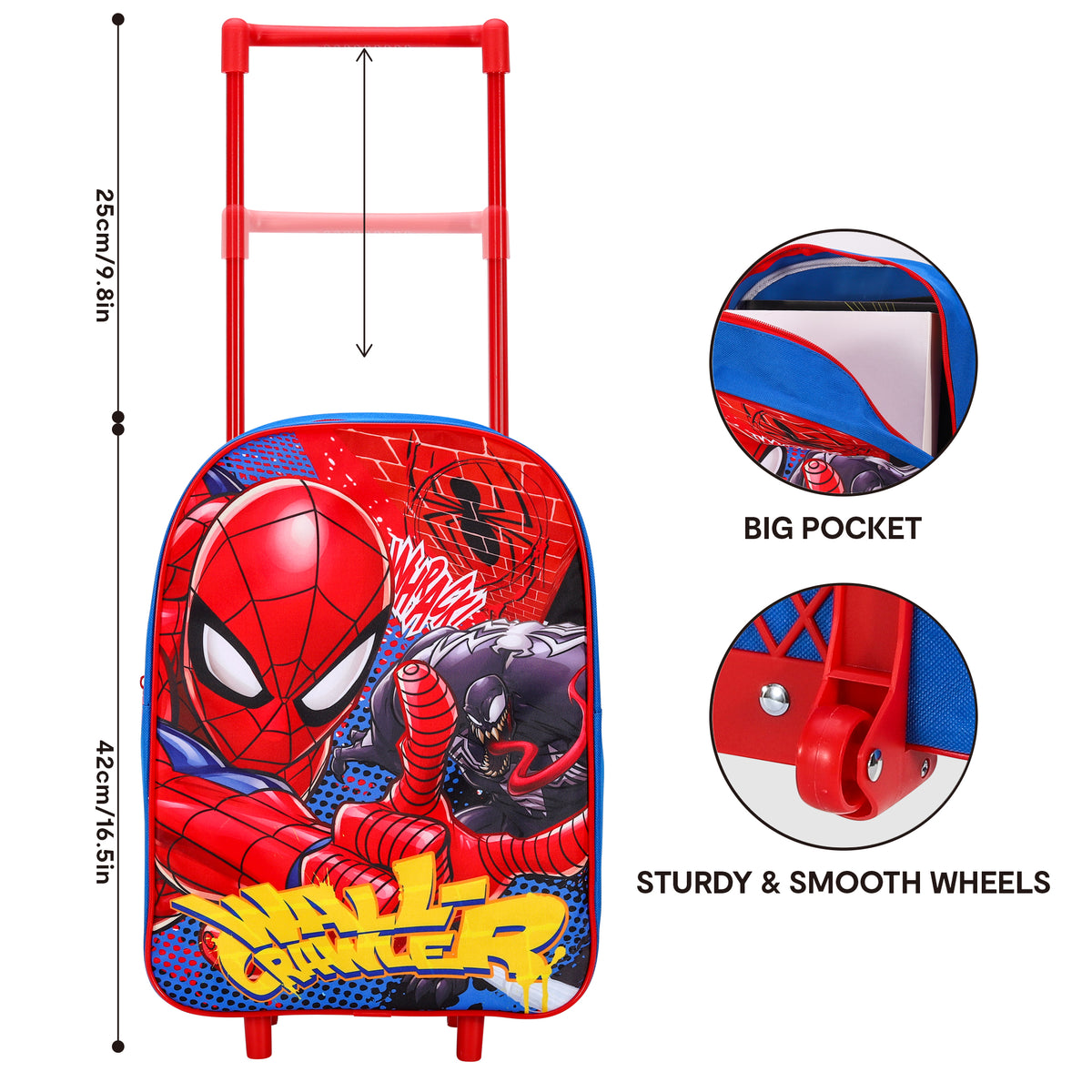 Spider-Man "Wall-Crawler" Travel Trolley Cabin Bag