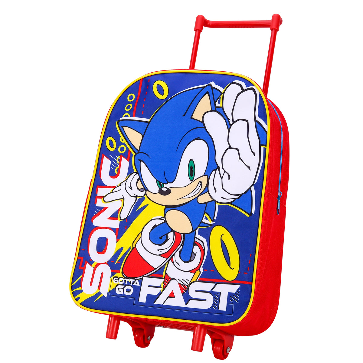Sonic The Hedgehog "Gotta Go Fast" Travel Trolley Cabin Bag