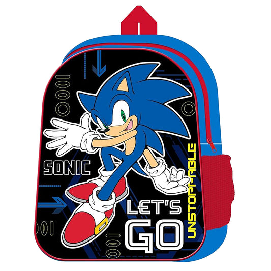 Sonic The Hedgehog "Let's Go" Fabric Backpack