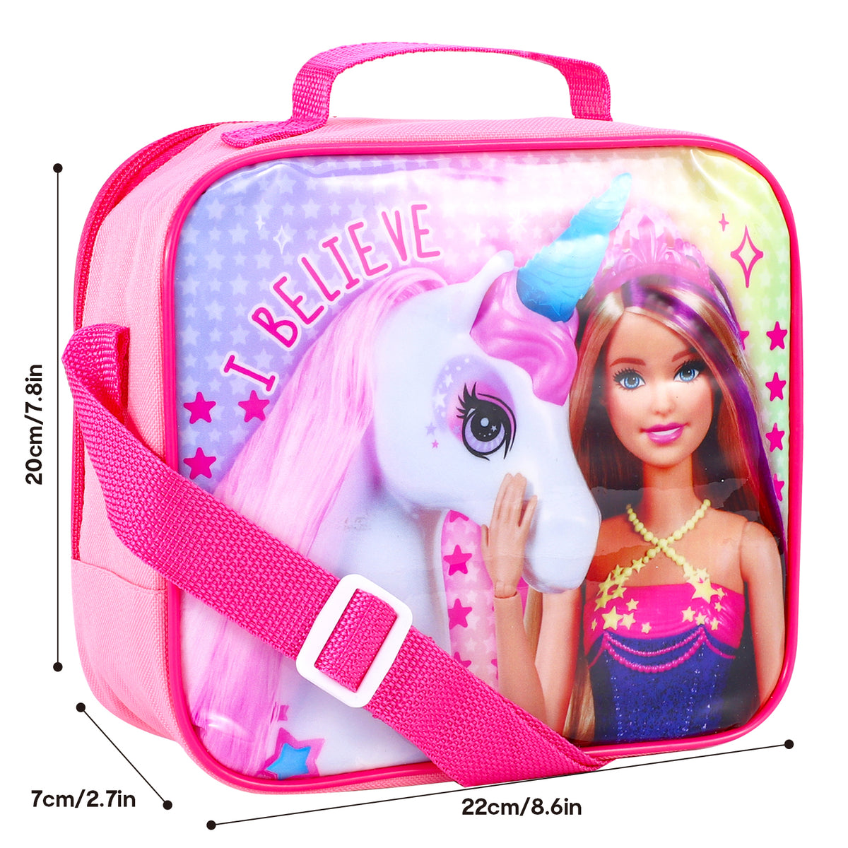Barbie Unicorn 3 Piece Insulated Lunch Bag Set