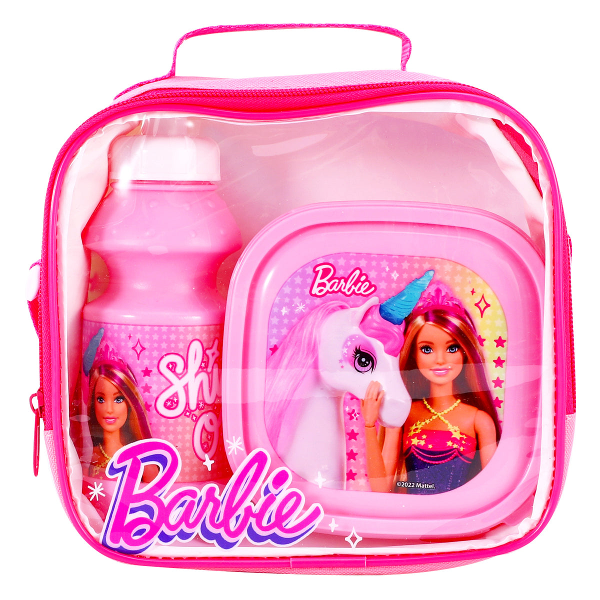 Barbie Unicorn 3 Piece Insulated Lunch Bag Set