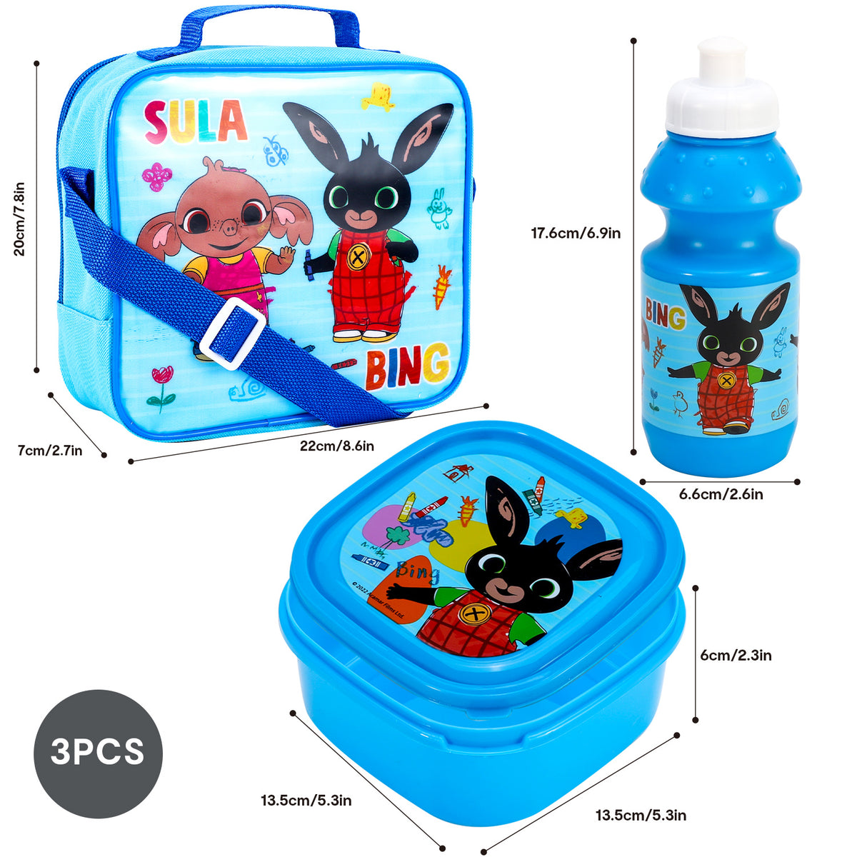 Bing 3 Piece Insulated Lunch Bag Set