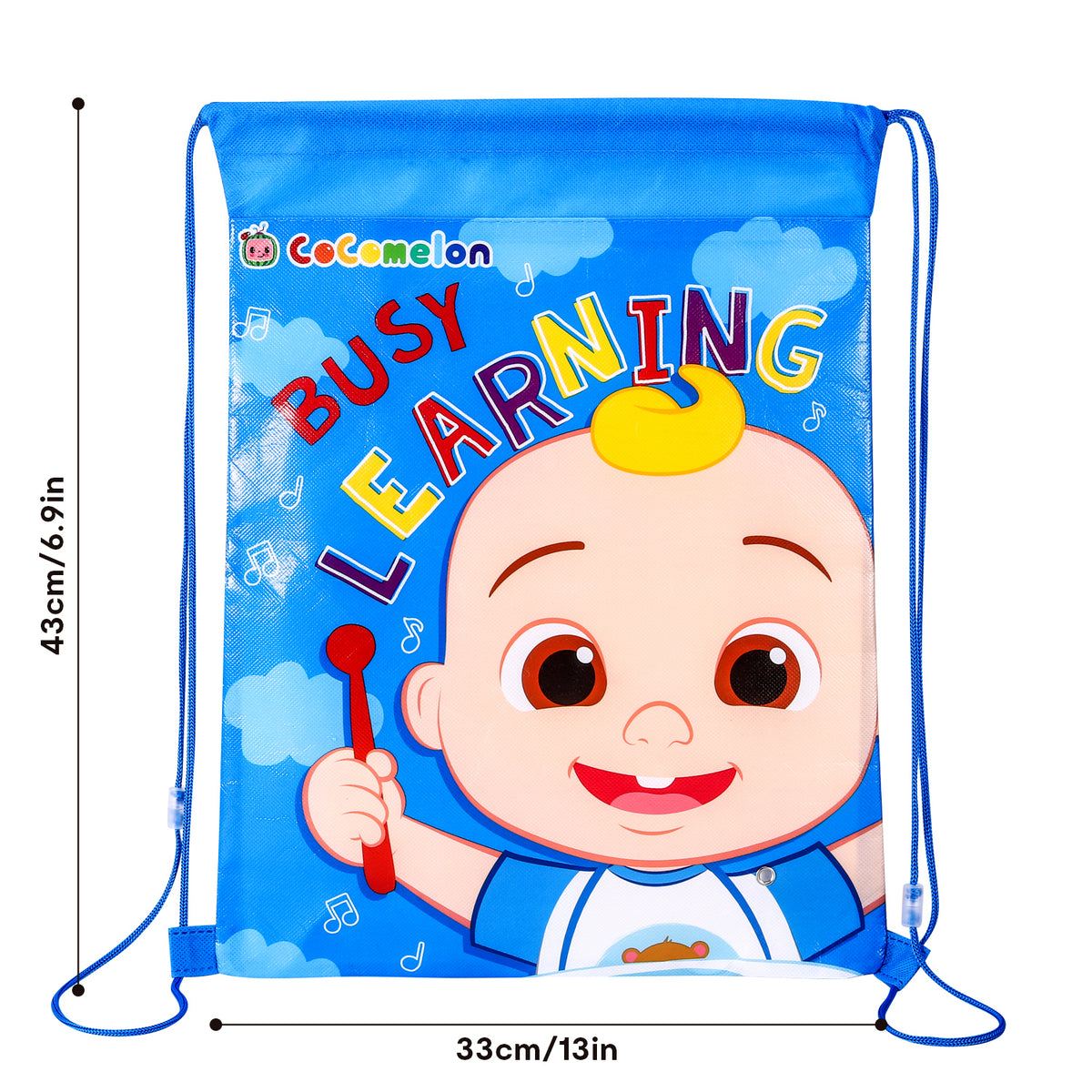 Cocomelon "Busy Learning" Drawstring Gym Bag