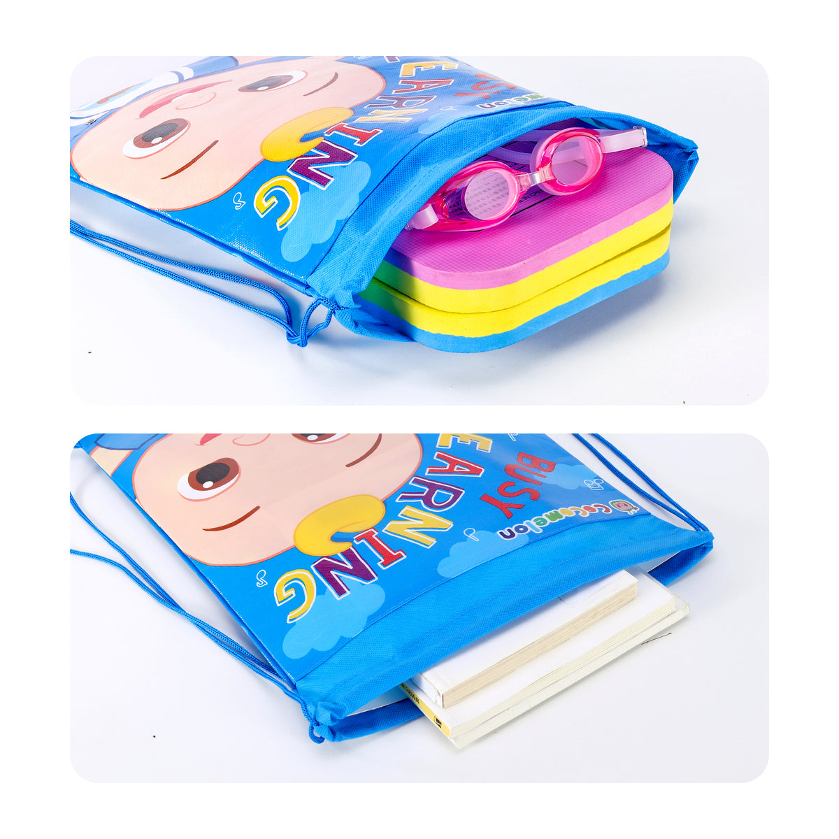 Cocomelon "Busy Learning" Drawstring Gym Bag