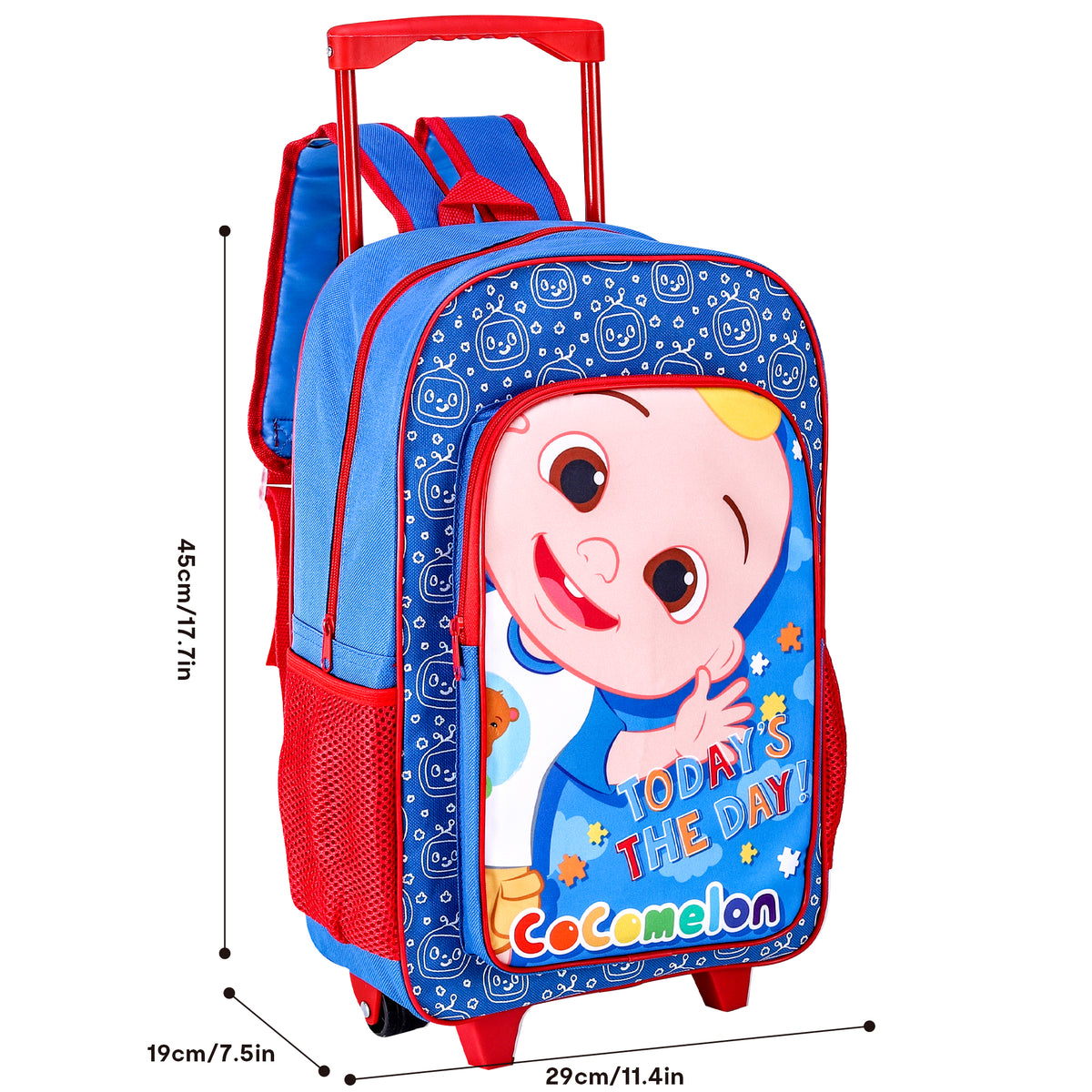 Cocomelon Kids Travel Cabin Trolley Backpack Bag