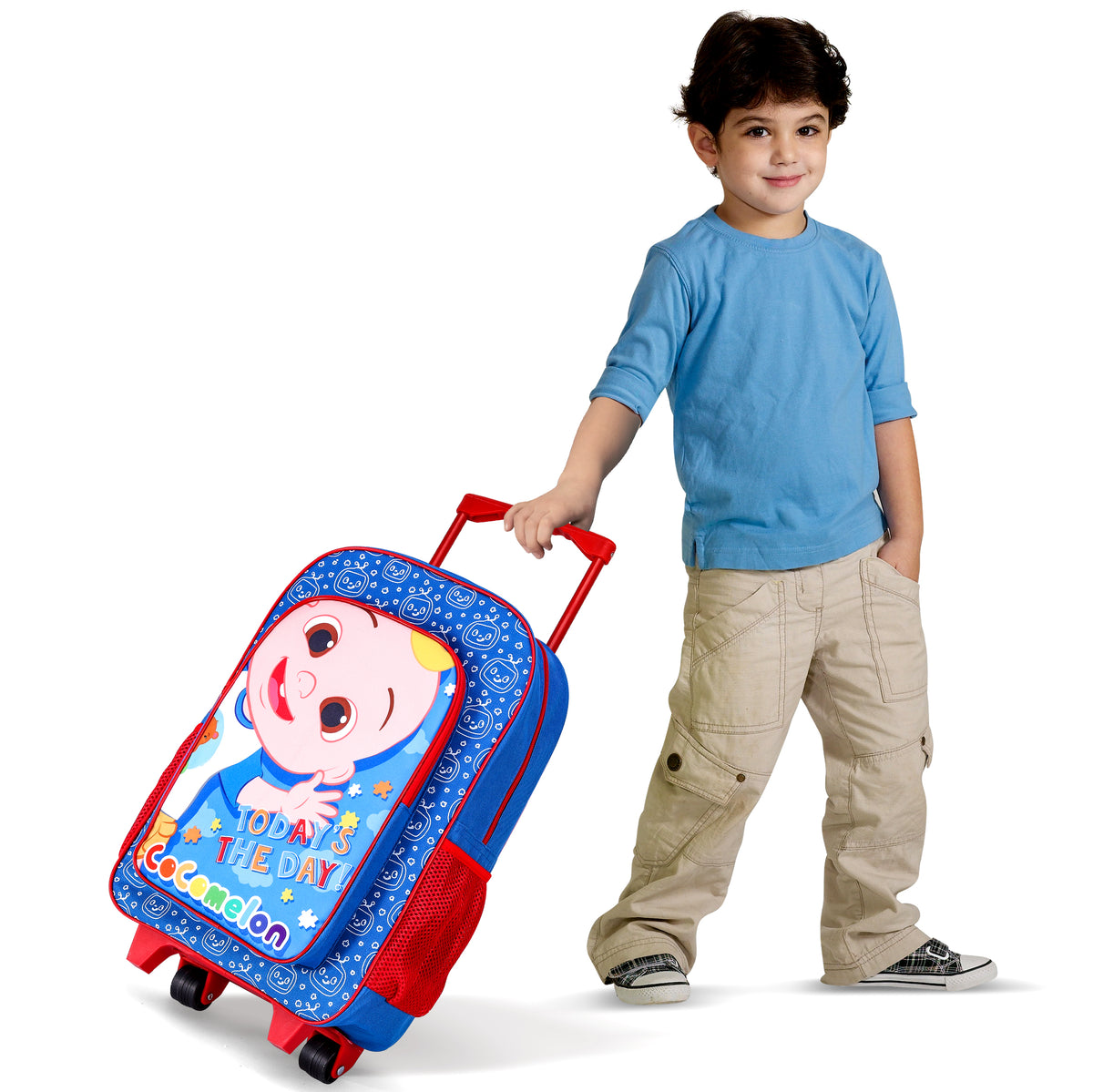 Cocomelon Kids Travel Cabin Trolley Backpack Bag