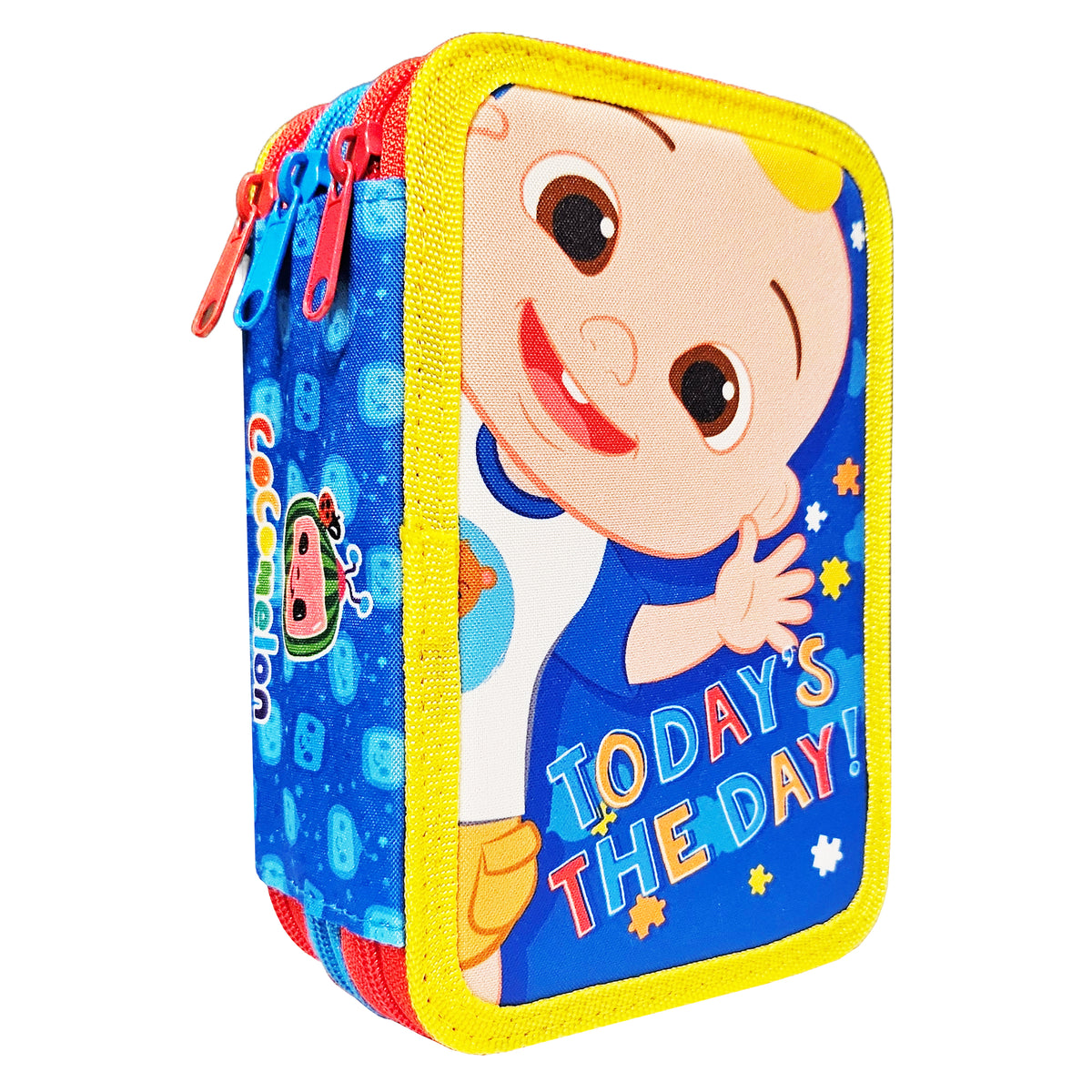 Cocomelon 3 Tier Filled Zipped Pencil Case