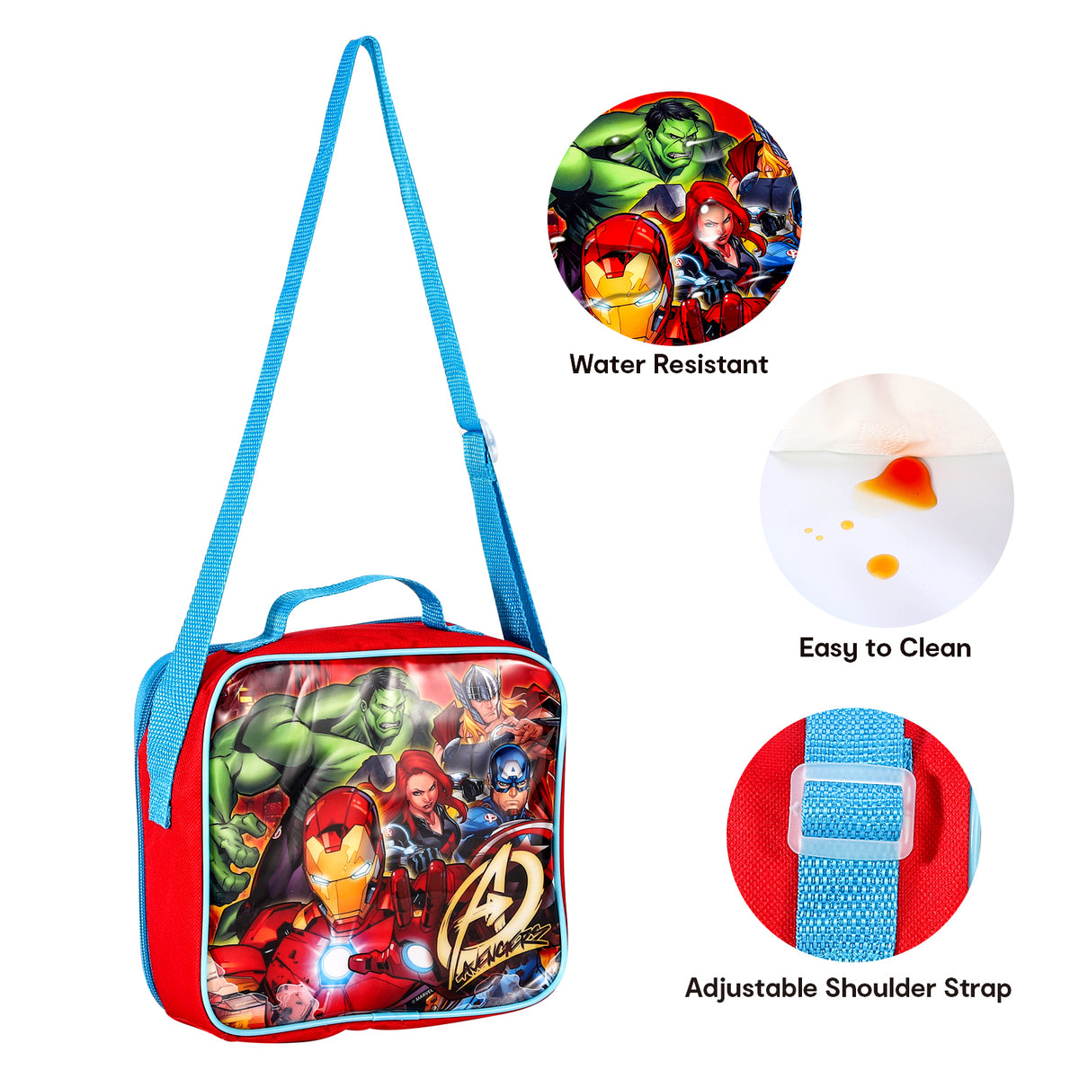 Marvel Avengers 3 Piece Insulated Lunch Bag Set