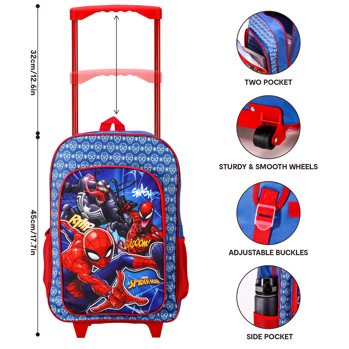 Spider-Man Kids Travel Cabin Trolley Bag