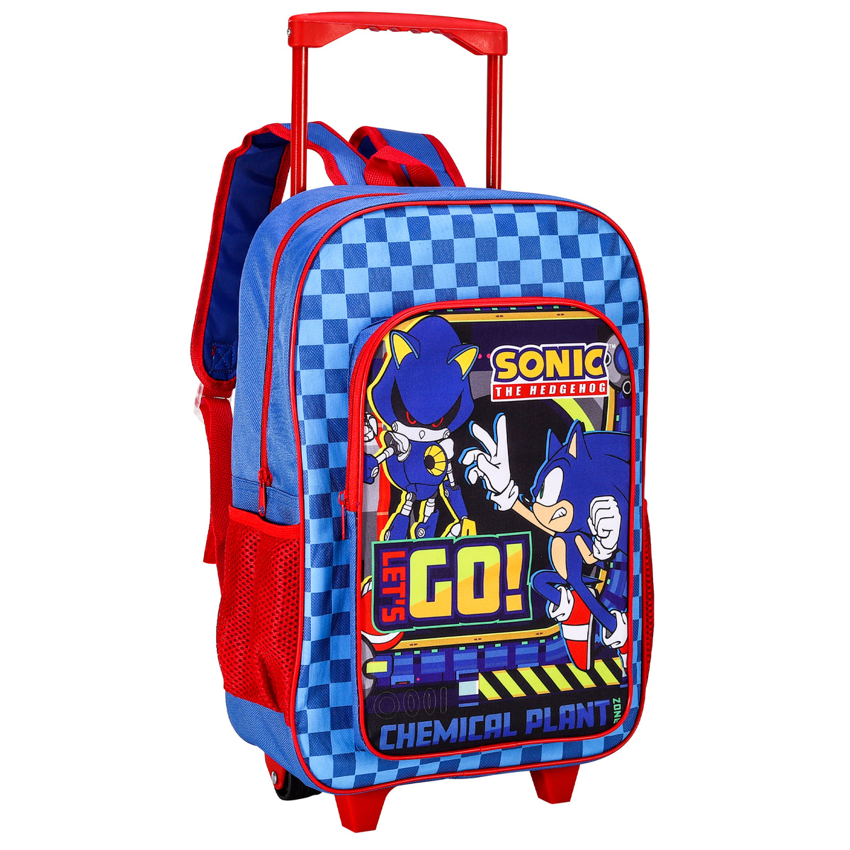 Sonic The Hedgehog Kids Travel Cabin Trolley Backpack Bag