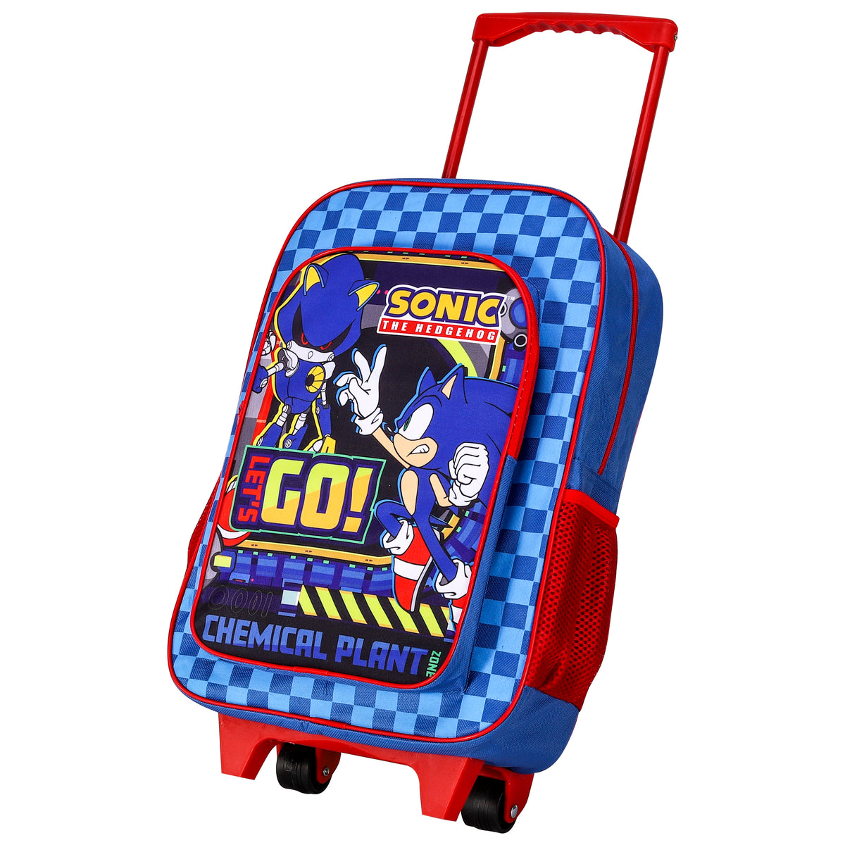 Sonic The Hedgehog Kids Travel Cabin Trolley Backpack Bag