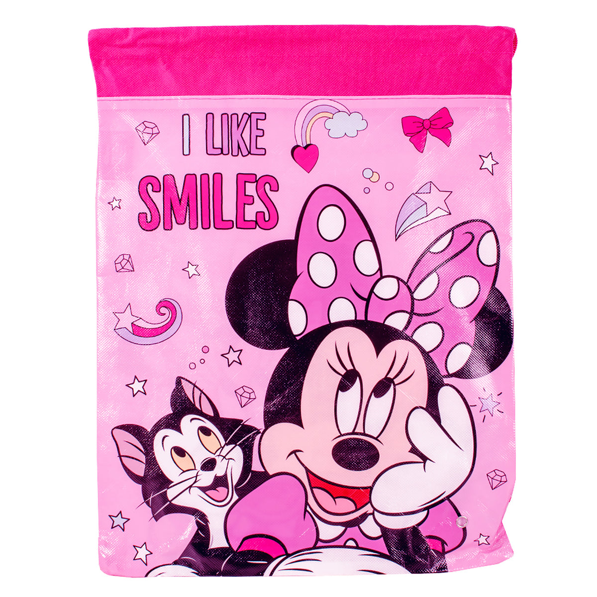 Minnie Mouse "I Like Smiles" Drawstring Gym Bag