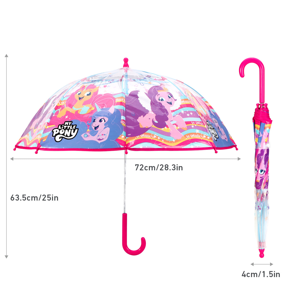 My Little Pony Kids Transparent Dome Umbrella