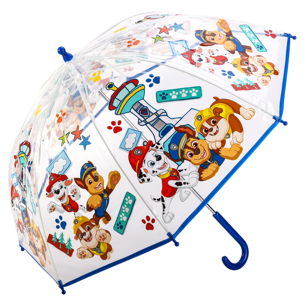 Paw Patrol "Chase, Marshall & Rubble" Kids Transparent Dome Umbrella