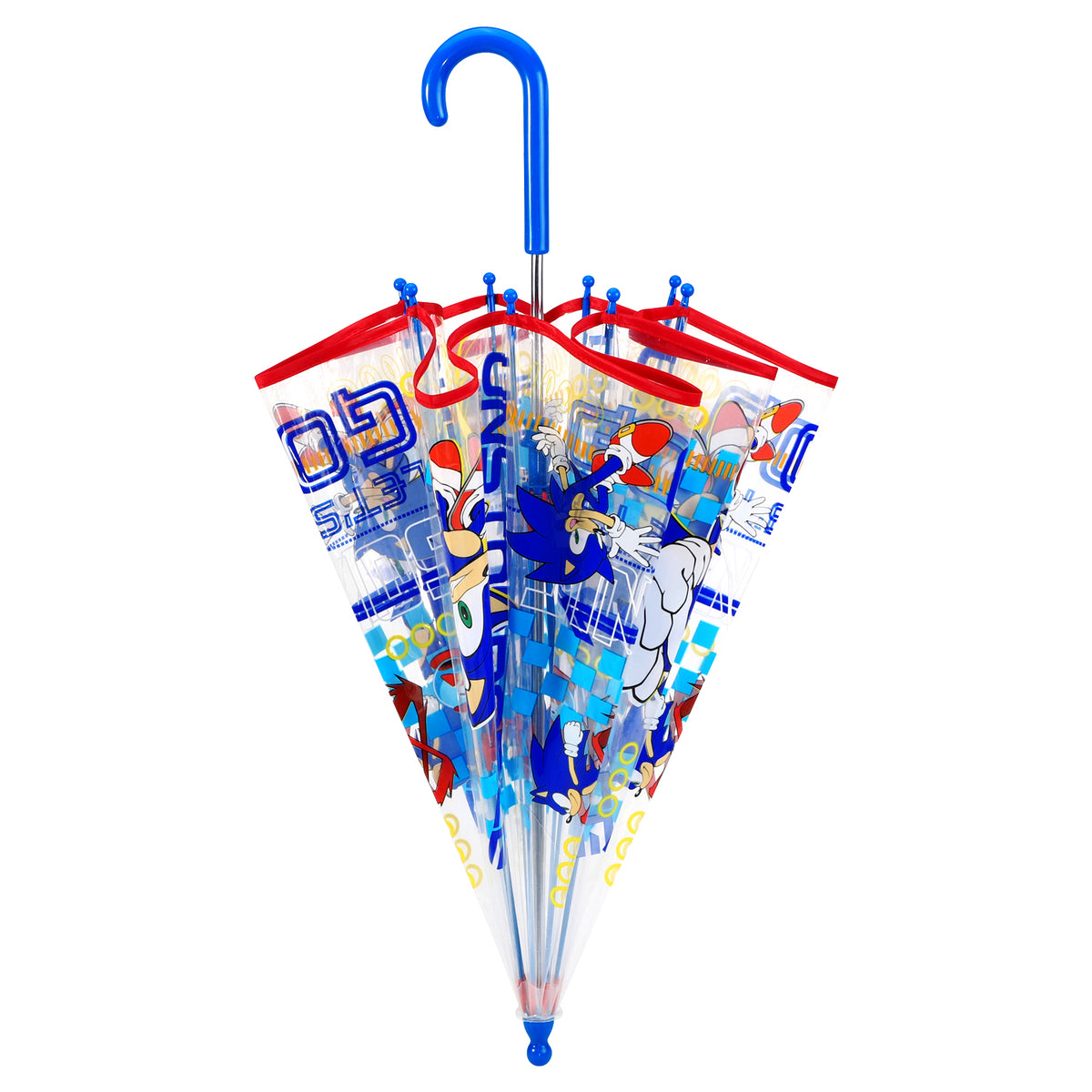 Sonic The Hedgehog "Let's Go" Kids Transparent Rain Umbrella