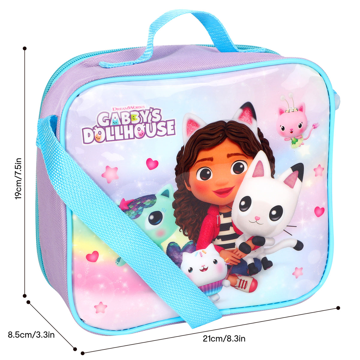 Gabby's Dollhouse 3 Piece Insulated Lunch Bag Set